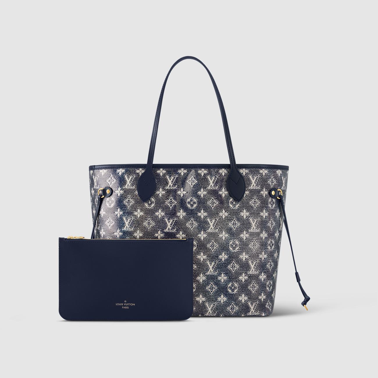 Túi Louis Vuitton Neverfull MM Nữ Đen Bạc